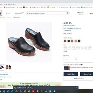 Alegria Leather Clogs - Sereniti black leather size 37
